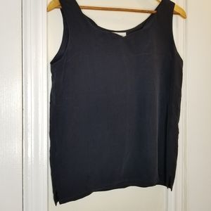 Casual Corner Silk Navy Blue Tank / Blouse